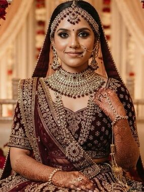 Indian Traditional Red Bridal Jewelry Set